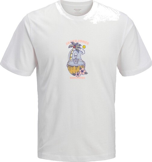 Jack & Jones Junior   T skjorte jorCassis Skull Tee SS   Hvit