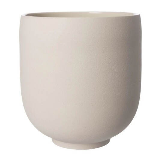 Ernst krukke på fot naturhvit H 28 cm Ø 26 cm