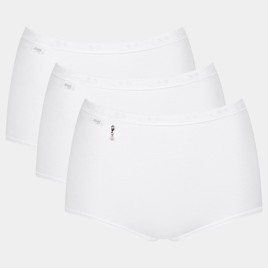 Sloggi Grunnleggende H Pearl 3-pack maxi truse hvit Størrelse: 48 Kvinner