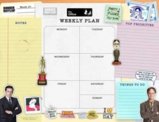 The Office: Weekly Planner Notepad Av Insights