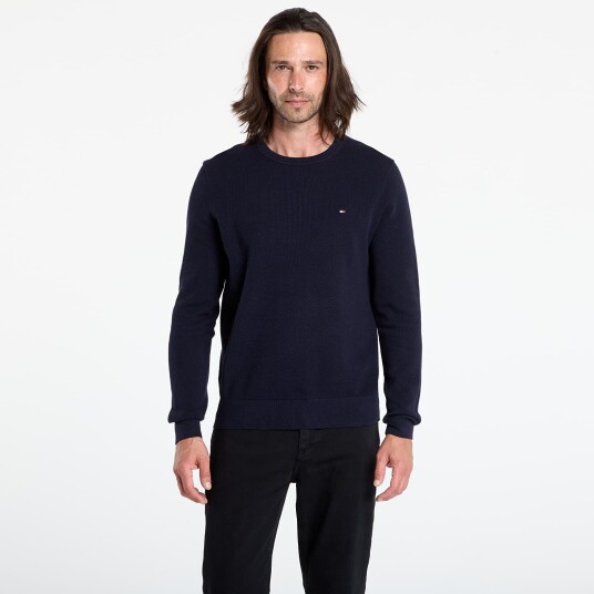 Tommy Hilfiger Genser Essential Structure Crew Neck Blå Tommy Hilfiger Genser Essential Structure Crew Neck Blå