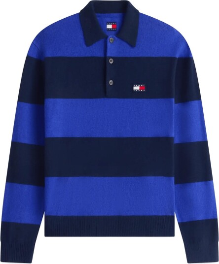 Tommy Jeans Tjm Striped Polo Sweater DEEP MARINE XL