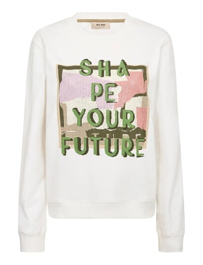 MOS MOSH Mmatika O Ls Glam Sweatshirt White M