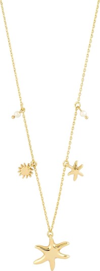 Pilgrim Prism Necklace Gold Plated Gold ONE SIZE