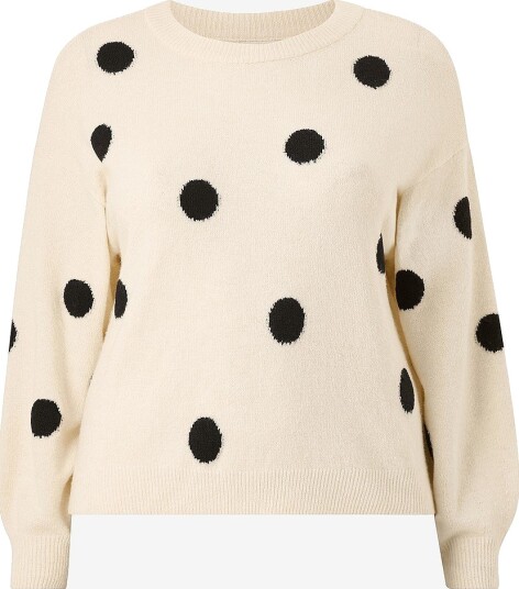 ONLY Carmakoma Carrica Ls Detail O Neck Knt Cream 50 52