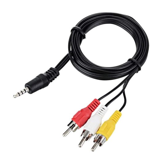 AV til AUX-kabel - 3.5 mm 3 pol