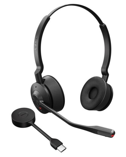 Jabra Engage 55 Se Stereo - Hodesett - On-Ear - Dect - Trådløs - Usb-C Via Dect-Adapter - Uc-Sertifisert Jabra Engage 55 Se Stereo - Hodesett - On-Ear - Dect - Trådløs - Usb-C Via Dect-Adapter - Uc-Sertifisert