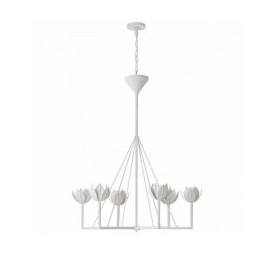 Alberto Large Single Tier Chandelier White Alberto Large Single Tier Chandelier White