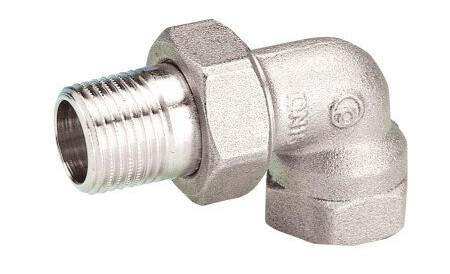 Kriss Vinkelløpende Radiatorforskruning 1/2" Matt Krom for Håndkleradiator