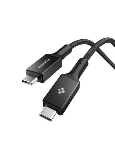 Spigen Essential 100W USB-C Kabel 150 cm Svart med Durabend-teknologi Spigen Essential 100W USB-C Kabel 150 cm Svart med Durabend-teknologi