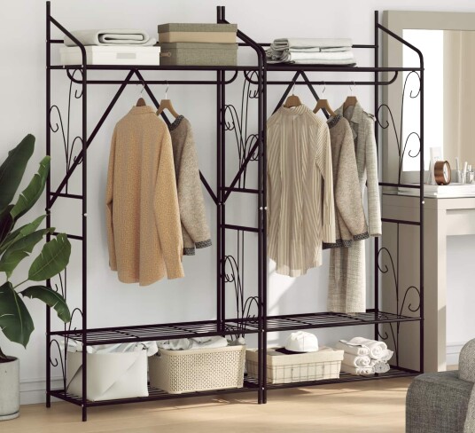 vidaXL Åpen Garderobe Ensfarget 2 pcs 78 x 36 x 158 cm