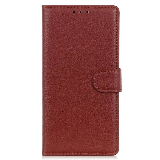INCOVER Samsung Galaxy S24 Ultra PU Litchi Skin Flip Deksel med Lommebok - Brun INCOVER Samsung Galaxy S24 Ultra PU Litchi Skin Flip Deksel med Lommebok - Brun