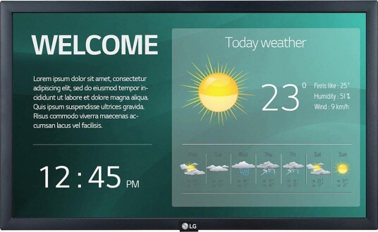 LG 22SM3G-B 22" Signage Display IPS FHD 250 cd/m² webOS Wi-Fi Speaker Demo