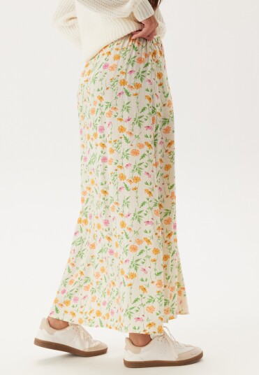 Object Collectors Item Objlorena New Long Skirt Sandshell AOP:Flower 36