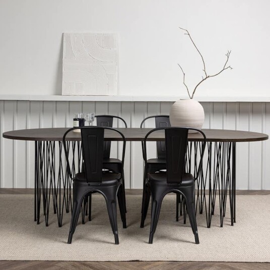 Spisegruppe Venture Home Stone med 4 Tempe Stoler