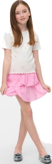 Vero Moda Girl Skjørt vmEmma Smock Layer Short Skirt Wvn Rosa