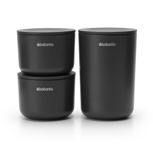 Brabantia ReNew oppbevaringsbokser 3-stk. Mørkgrå Brabantia ReNew oppbevaringsbokser 3-stk. Mørkgrå