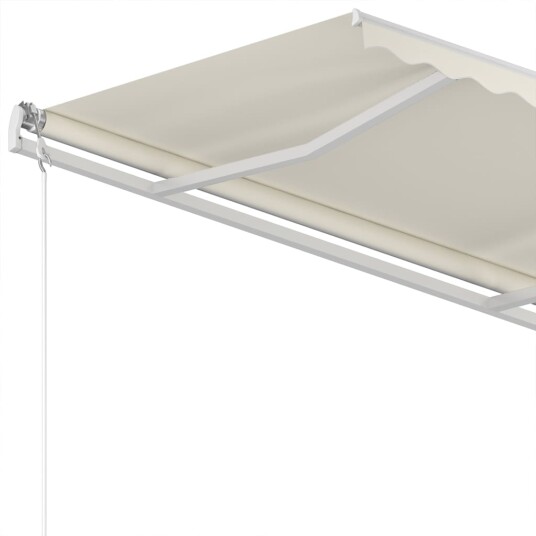 vidaXL Manuell uttrekkbar markise 350x250 cm kremhvit