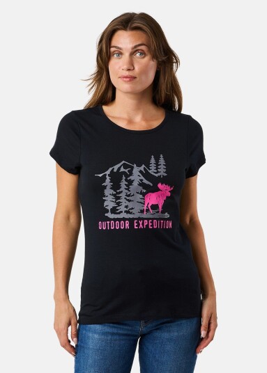 Swedemount Forest Tee W Black Elk 44 T-Shirts