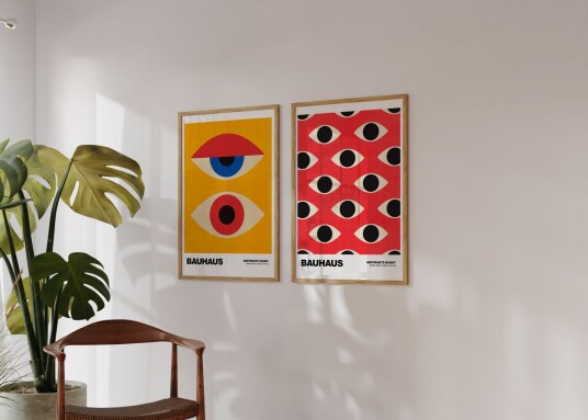 Plakat Bauhaus Abstrakt Kunst / Sett av 2