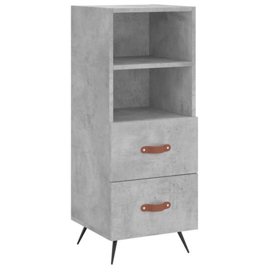 vidaXL Highboard betonggrå 34,5x34x180 cm konstruert tre 8720845483159