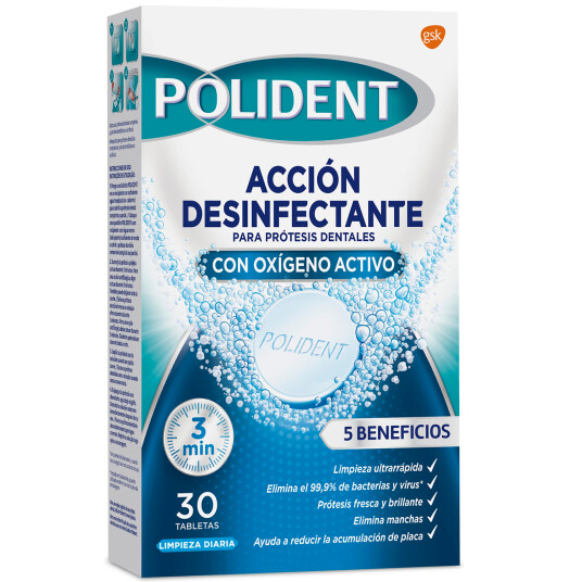 Rensetabletter til protese POLIDENT Original 3 minutter 30 pcs. Rensetabletter til protese POLIDENT Original 3 minutter 30 pcs.