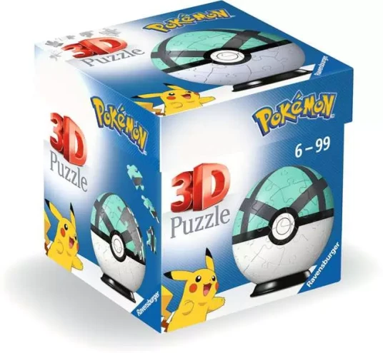 Puslespill 3D 54 Pokémon Ball grÞnn/hvit Puslespill 3D 54 Pokémon Ball grÞnn/hvit