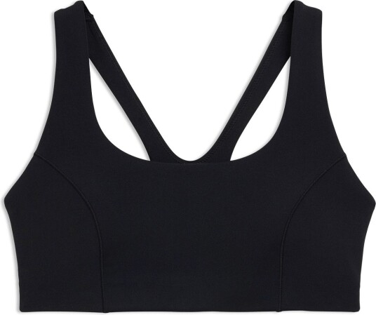 STRONGER Soft Racerback Sports Bra   Black   XS