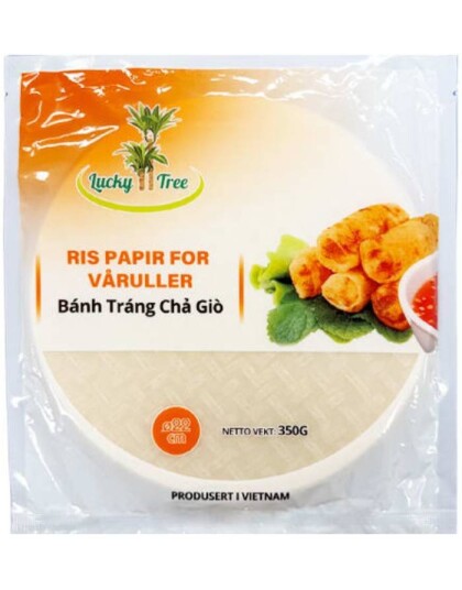 Lucky Tree Runde Rispapir til Vårruller 22 cm 350 gram Vietnam