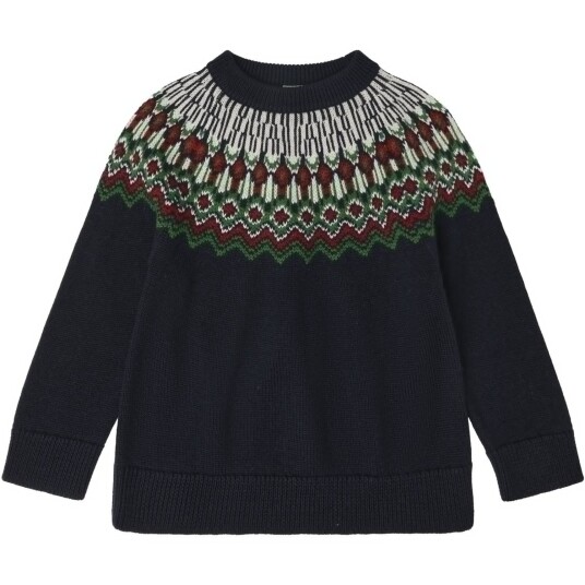 FUB Dark Navy Fair Isle Sweater 100
