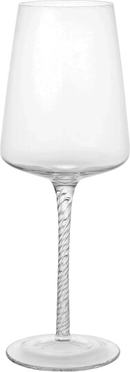 Broste Copenhagen Bellevue White Wine Glass Nude H 24.5CM