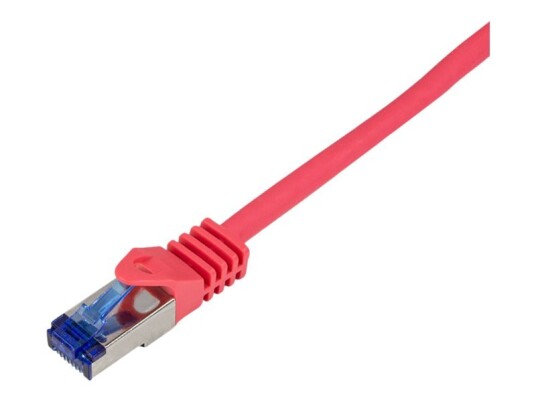 Logilink Professional Ultraflex Koblingskabel Rj-45 Hann Til Rj-45 Hann 1 M 6 Mm S/Ftp Cat 7 Kabel / Cat 6A Kontakter Halogenfri Formstøpt Uten Hindringer Rød Ral 3018