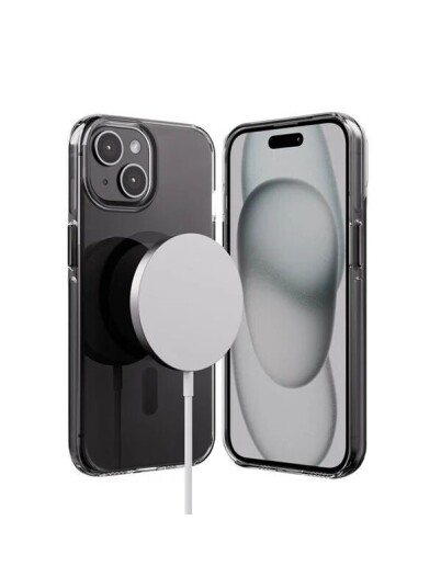 CRONG Clear MAG Pro   iPhone 15 MagSafe Case Black