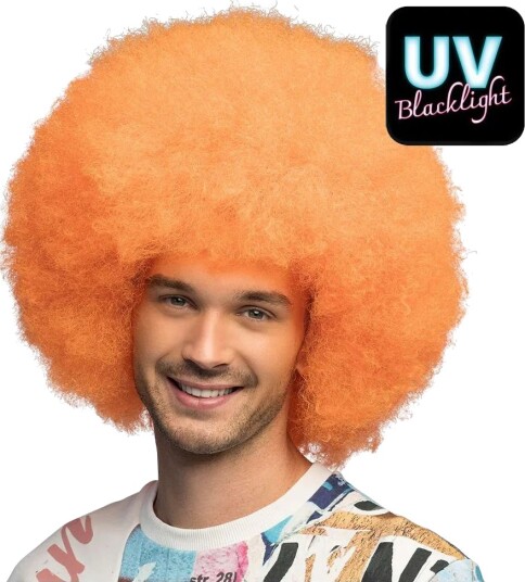Stor Bustete UV Neonornage Afroparykk