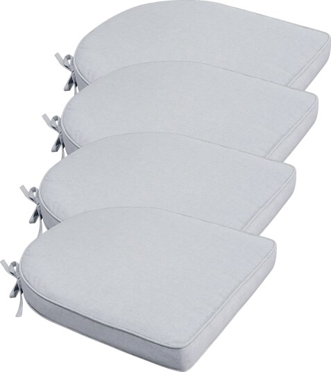 Nordstrand Home Siddehyndepakke til hagestol 4 stk.   Grå hageputer med 6 cm skum   Måler 48x49 cm   UV resistent utendørs puter   Nordstrand Home seteputer
