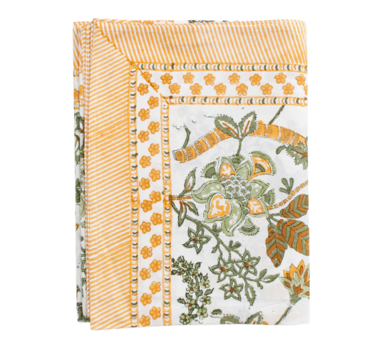Chamois Floral linduk oker 150x230cm