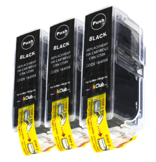 inkClub KCB455-3 Blekkpatron svart pigment, 360 sider, 3-pk