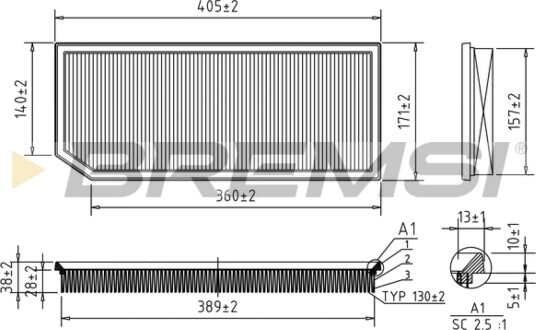 Luftfilter BREMSI FA1345