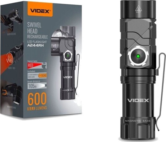 Videx LED lommelykt - bærbar, 5000K, lysstyrke 600lm, forbruk 10W - Kulør : Nøytral