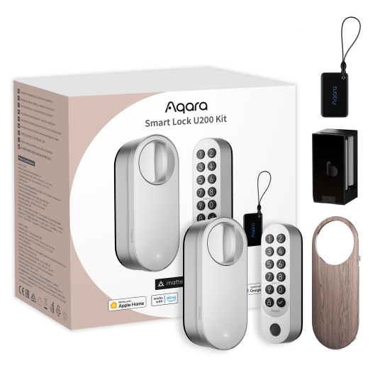 Aqara Smart Lock U200 Elektronisk Dørlås Sølv med Bluetooth