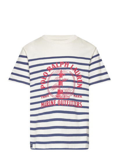 Ralph Lauren Kids Graphic Cotton Jersey Tee - Cream - 138-149 Ralph Lauren Kids Graphic Cotton Jersey Tee - Cream - 138-149