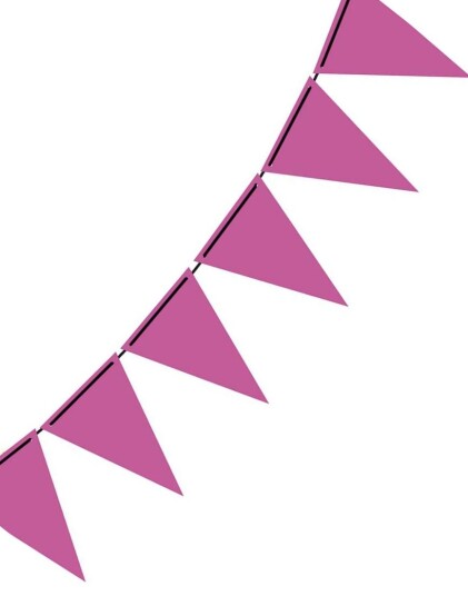 3 Meter Vimpelbanner med Rosa Vimpel Flagg 3 Meter Vimpelbanner med Rosa Vimpel Flagg