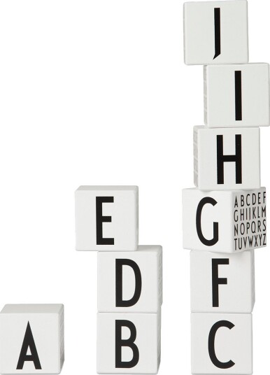 Design Letters Treklosser A-Z Hvit M. Alfabet OneSize Klosser Svart