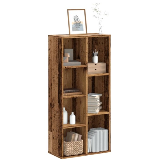  Bokhylle gammelt tre 50x25x105 cm konstruert tre