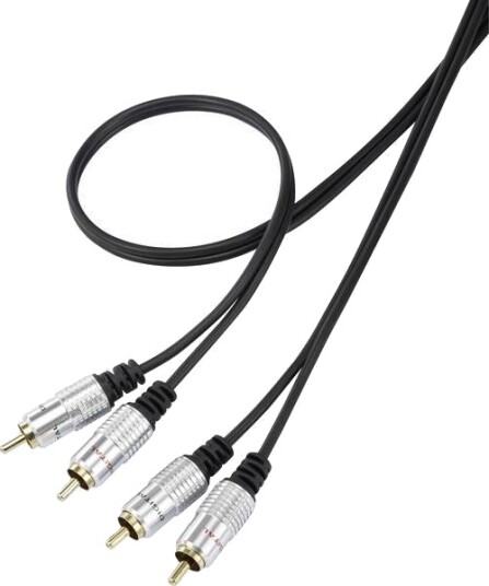 Speaka Professional Sp-7870144 2 X Rca Hankjønn 2 X Rca Hankjønn 1 M Svart