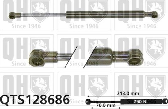 Gassfjær motorpanser QUINTON HAZELL QTS128686
