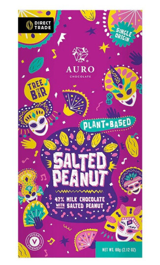 Auro Salted Peanut with Plant-Based 47% Milk Chocolate 60G
