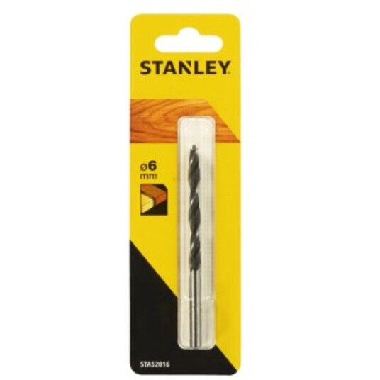 Stanley Trebor 6 mm med Spiss for Tre- og Laminatboring