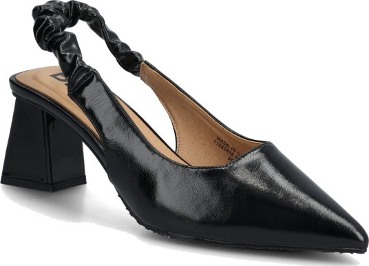 Bianco Biamaralyn Scrunchie Slingback Faux Leather   Black   41
