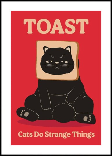 Toast Cat Plakat Plakat / 30x40cm